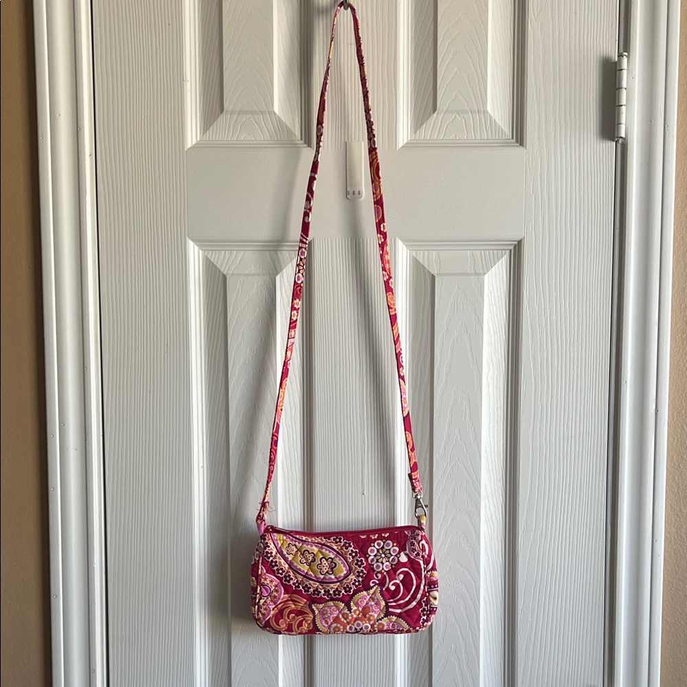 Vera Bradley Pink and Orange Paisley Crossbody Bag